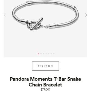 Pandora T-Bar bracelet